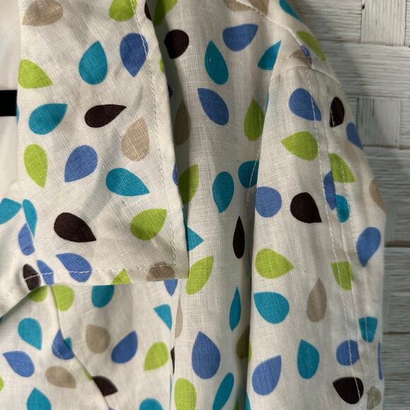 Kim, Rogers linen jacket cardigan hook & eye closure coastal grandma plus size - Picture 3 of 9